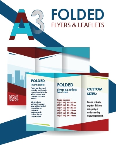 A3 Folded Flyer & Leaflet