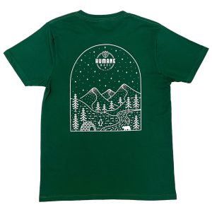 front print of winter wonderland t-shirt for vegan clothing brand humane made