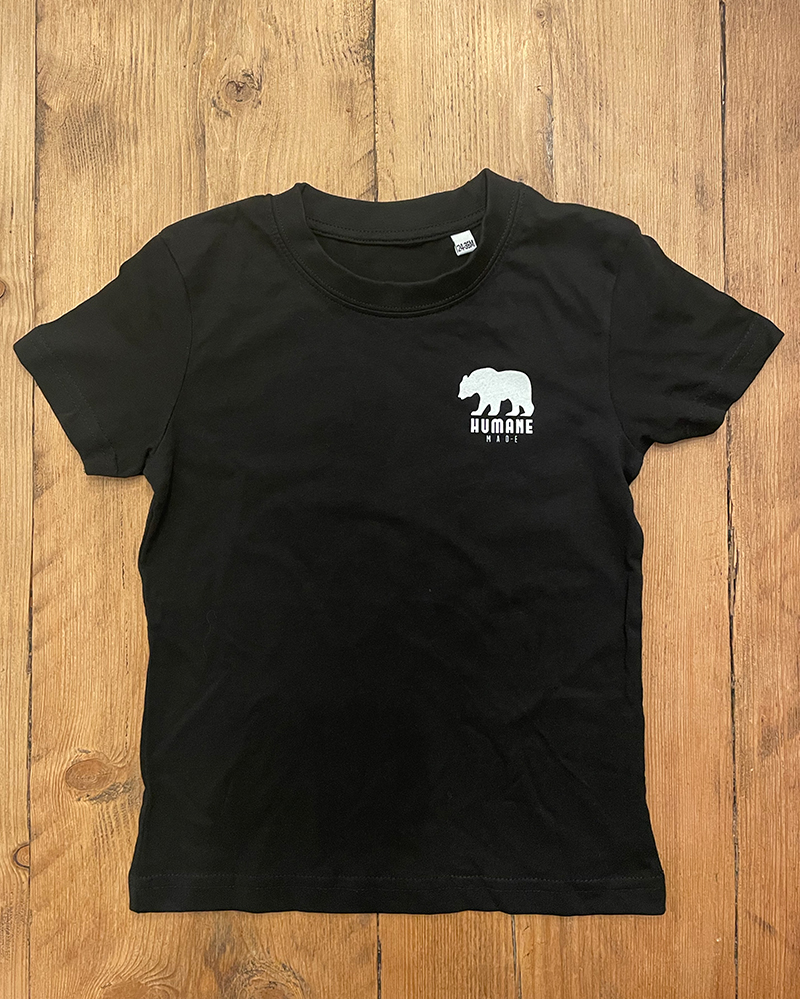 The Bear Tee Front Black