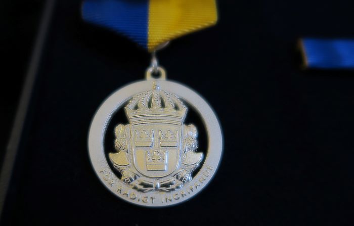 Medborgarmedaljen i silver kan delas ut till personer som visat särskild rådighet vid ett ingripande.