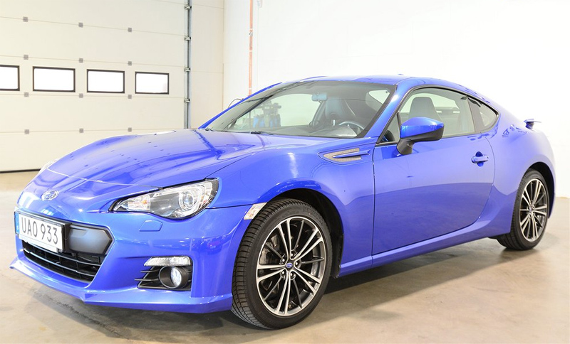 Blå Subaru BRZ 2.0 stulen i Trollhättan