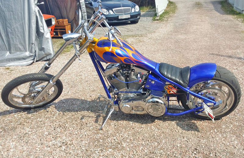 Custombyggd chopper "Beastraper" stulen söder om Stöllet i Värmland 