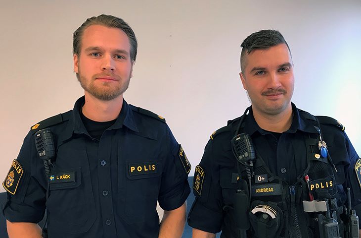 Ludvig och Andreas, polisen i Värmland.