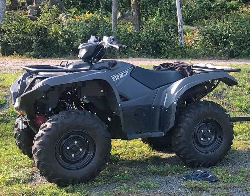 Fyrhjuling Yamaha Grizzly 700 EPS stulen i Bräkne Hoby mellan Ronneby och Karlshamn, kan ha lokaliserats med drönare