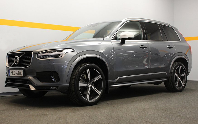 Grå metallic Volvo XC90 D5 AWD stulen Klagshamn sydväst om Malmö