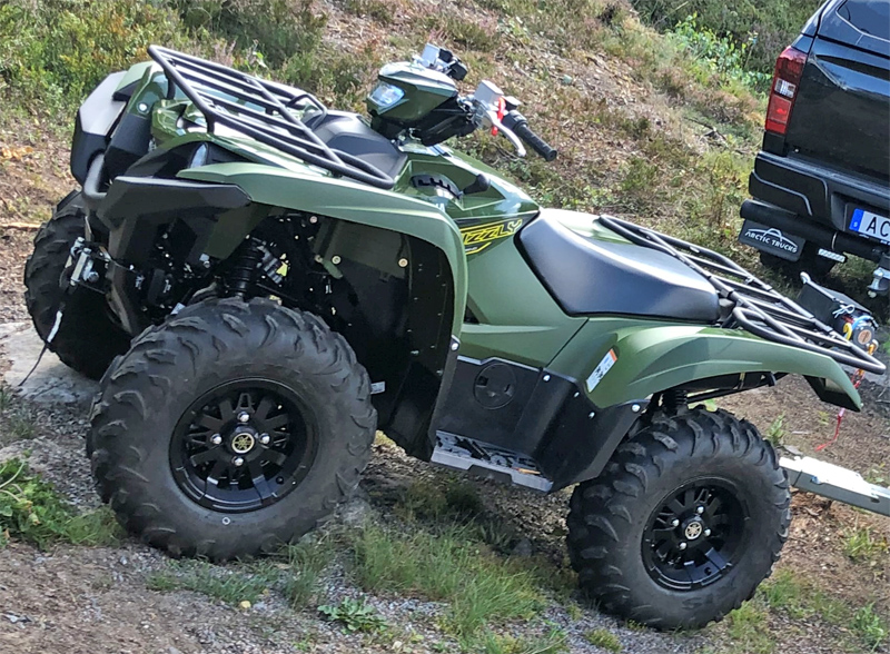 Grön fyrhjuling Yamaha Grizzly 700 EPS stulen i Raksta, Tyresö