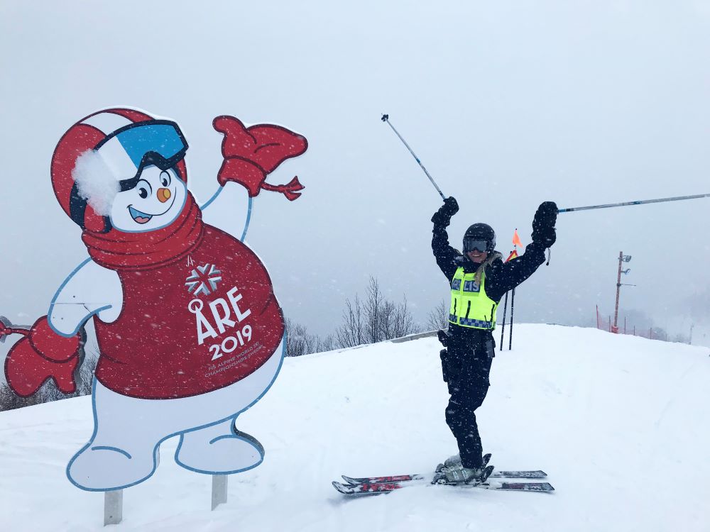 Bild från polisens kommendering under Alpina VM 2019 i Åre