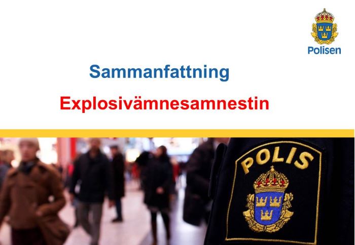 Bild 1: Sammanfattning av explosivämnesamnestin