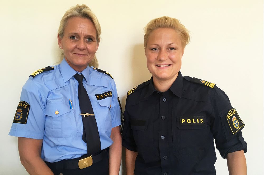Kristin Sylten, biträdande kommenderingschef i den särskilda händelsen Corona i region Stockholm och Åsa Wahlgren, polis i Stockholm