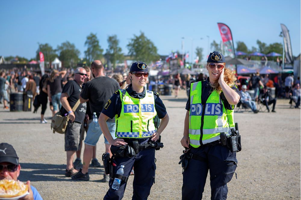 Polisen på Sweden Rock Festival 2019.
