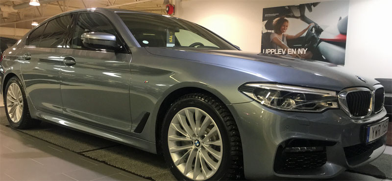 Silverblå metallic BMW 520D Xdrive stulen i Lyckeby utanför Karlskrona