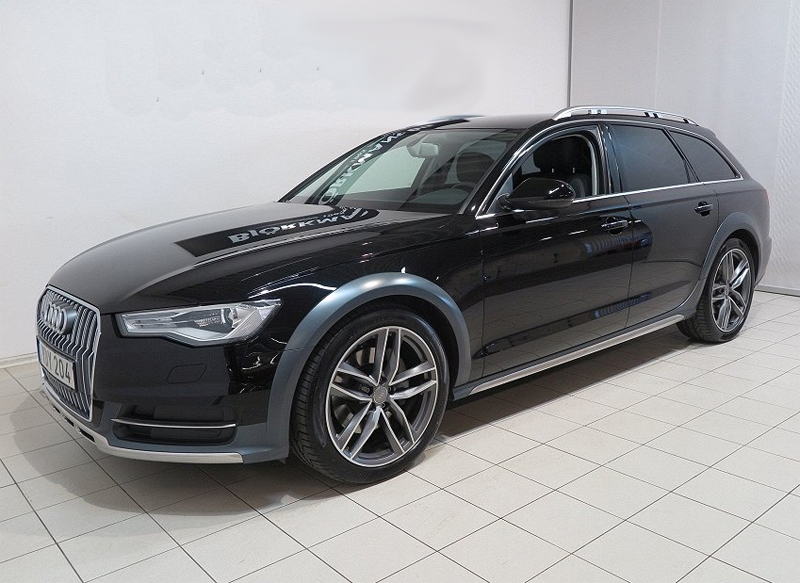 Svart Audi A6 Allroad Quattro stulen i Moholm sydost om Mariestad