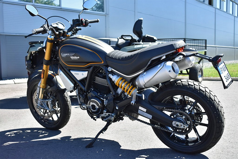 Svart Ducati Scrambler 1100 Sport stulen i Göteborg