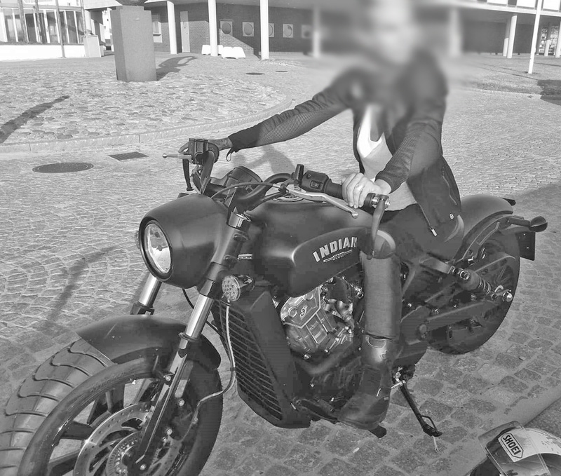 Svart Indian Scout Bobber stulen i Helsingborg