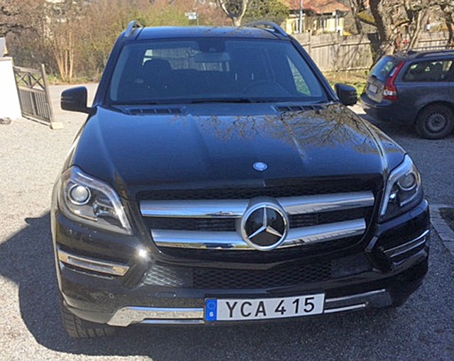 Svart Mercedes Benz GL 350 Bluetec stulen på Lidingö