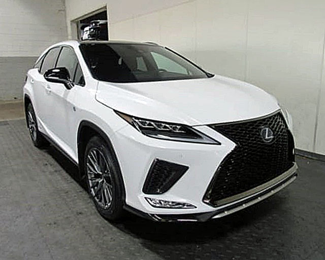 Vit Lexus RX450H F-sport stulen i Sollentuna