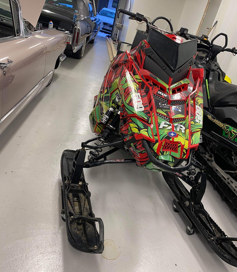 Snöskoter Polaris 800 SKS 155 stulen i Gammelstad, nordväst om Luleå