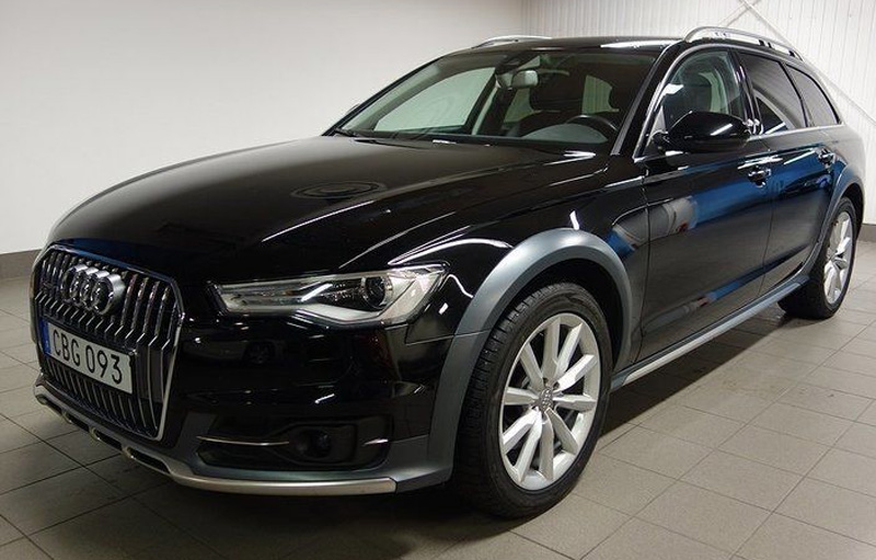 Svart Audi A6 Allroad Quattro 3.0 TDI stulen i Karlstad