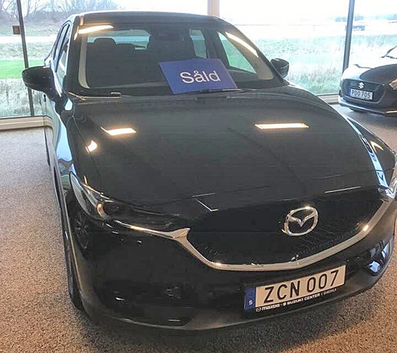 Svart Mazda CX-5 2.2 Skyactiv-D stulen i Vellinge söder om Malmö