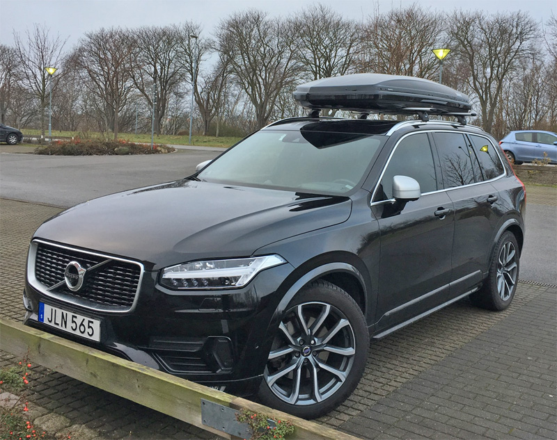 Svart Volvo XC90 D5 AWD R-Design stulen i Klagshamn söder om Malmö