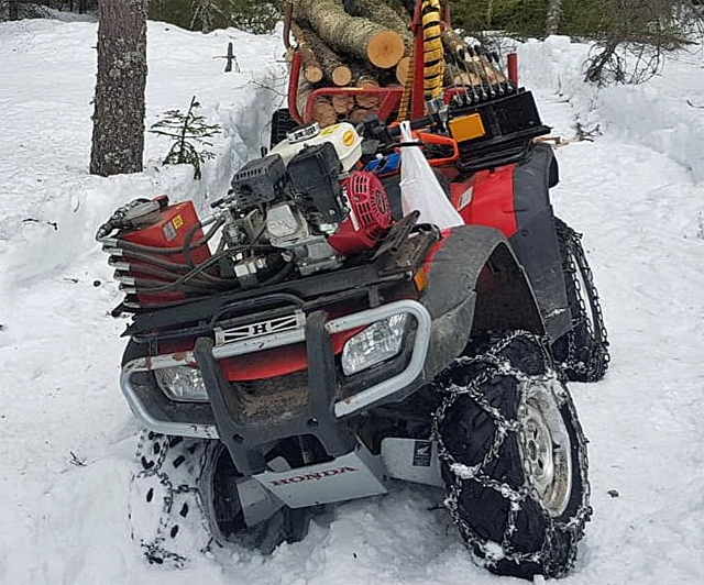 Fyrhjuling Honda TRX500 stulen i Ansmark utanför Umeå