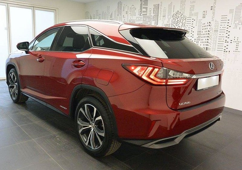 Rödmetallic Lexus RX 450H AWD Executive stulen i Haninge-Jordbro söder om Stockholm