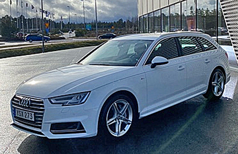 Vit Audi A4 Avant 2.0 TDI Quattro stulen i centrala Gävle