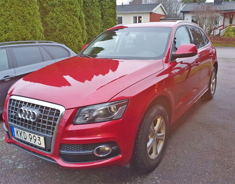 Röd Audi Q5 2.0 TDI Quattro stulen i Skutskär öster om Gävle