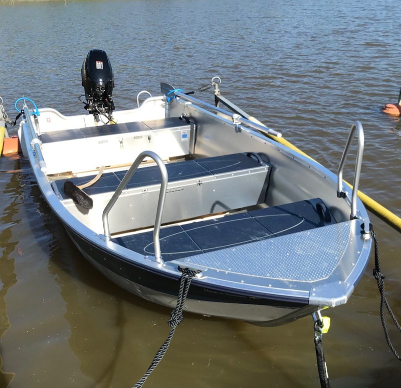 Linder 445 Sportsman Basic med 20 hk Suzuki stulen på Märsön mellan Enköping och Strängnäs