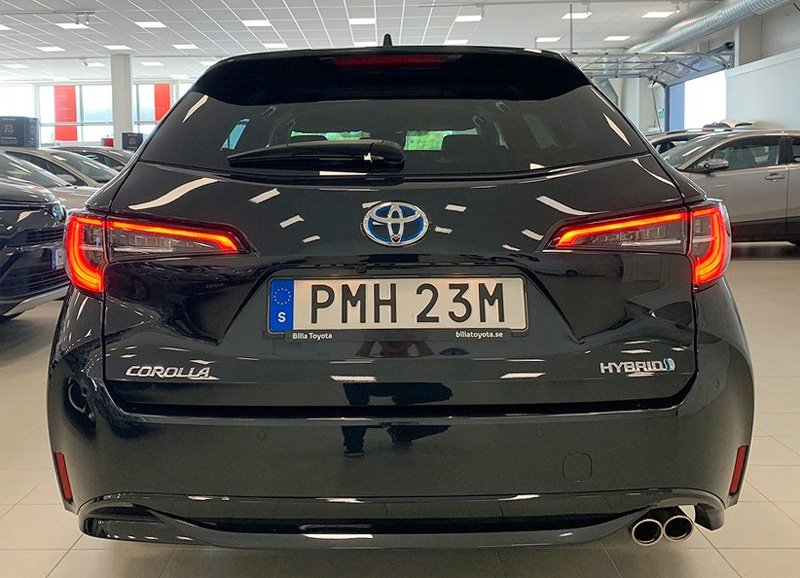 Svart Toyota Corolla Touring Sports Hybrid stulen i Solna norr om Stockholm