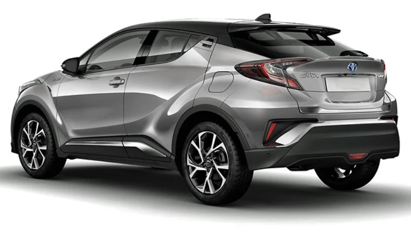 Silvergrå metallic med svart tak Toyota C-HR stulen i Höör