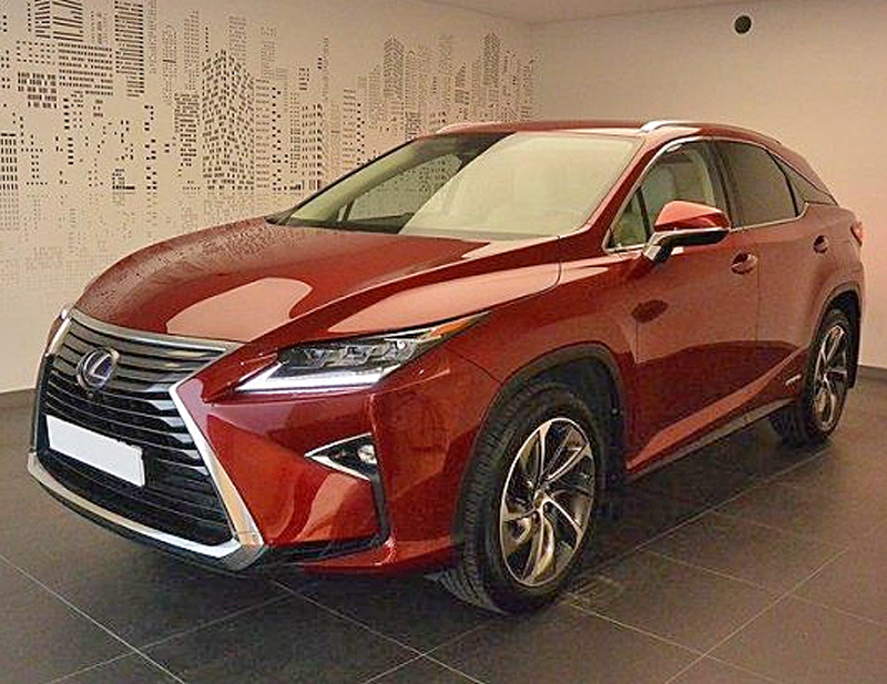 Röd metallic Lexus RX450H AWD Executive stulen i Sundbyberg, Ursvik, nordväst om Stockholm