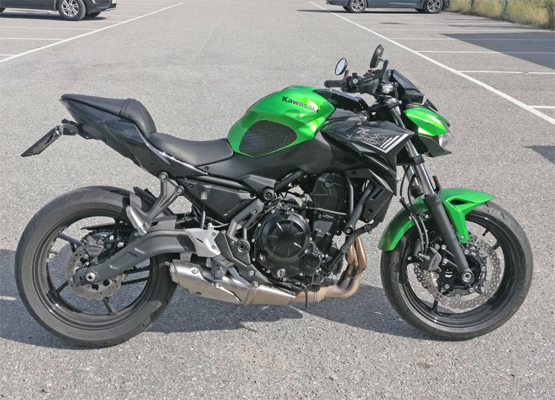 Grön Kawasaki Z650 stulen i Björkhagen garaget Johanneshov, Stockholm