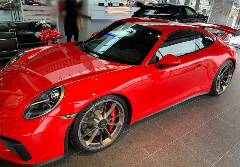 Röd Porsche 911/991 GT3 stulen i Frövi norr om Örebro
