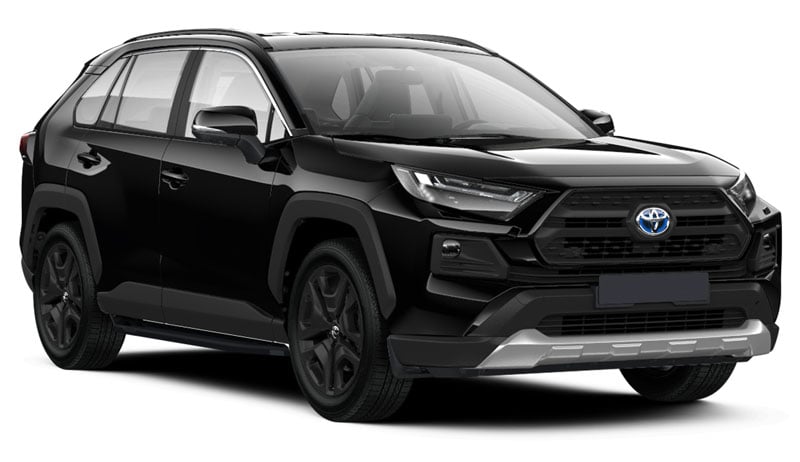 Svart Toyota RAV4 Hybrid AWD Adventure stulen i Solna