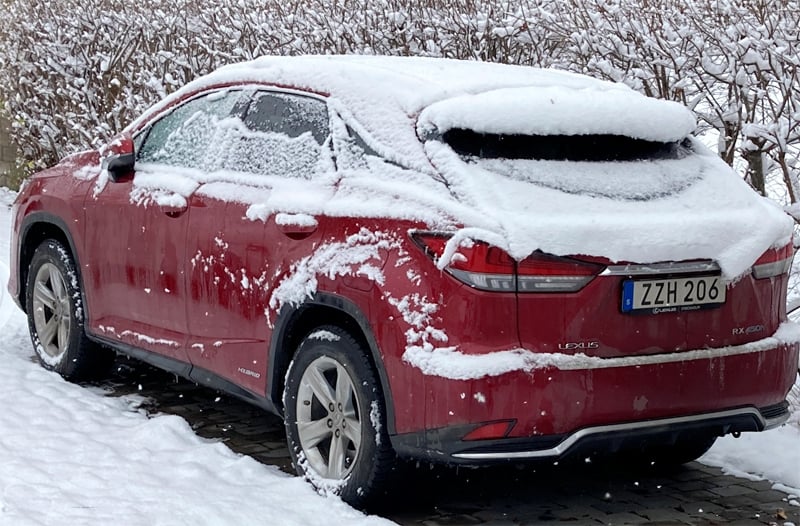 Röd Lexus RX450H AWD Executive stulen i Bromma, Stockholm