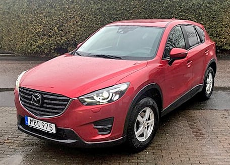 Röd Mazda CX-5 AWD stulen i Höllviken