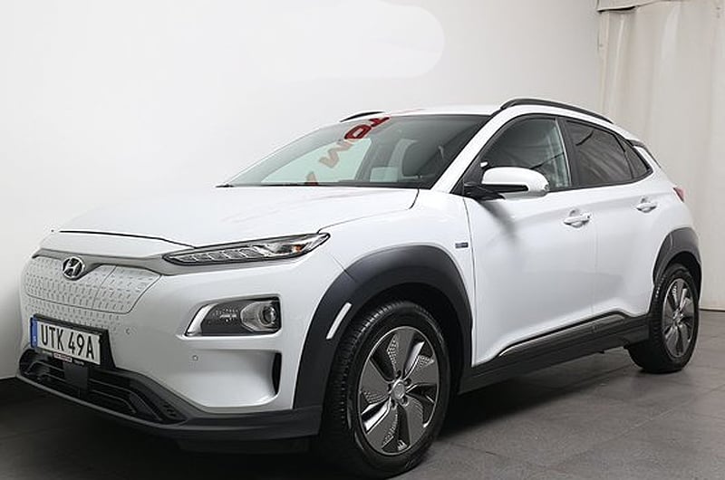 Vit Hyundai Kona (elbil) stulen i Täby norr om Stockholm