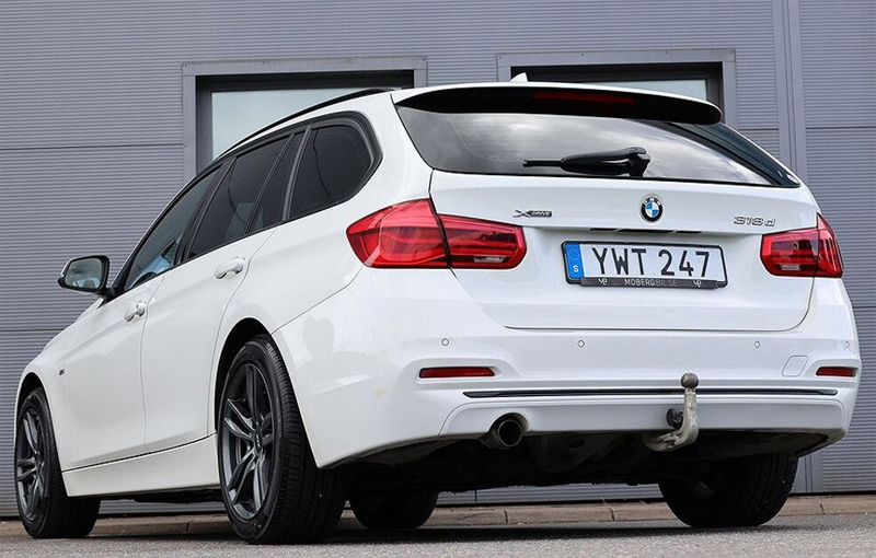 Vit BMW 318D Xdrive Touring stulen i Helsingborg