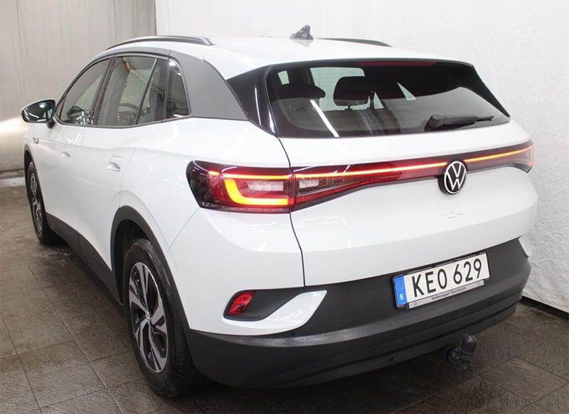 Vit Volkswagen ID.4 Pure Performance stulen i Södertälje