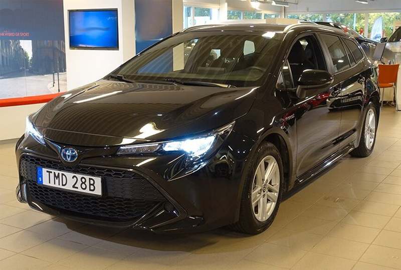 Svart Toyota Corolla Touring Sports Hybrid stulen i Märsta, norr om Stockholm