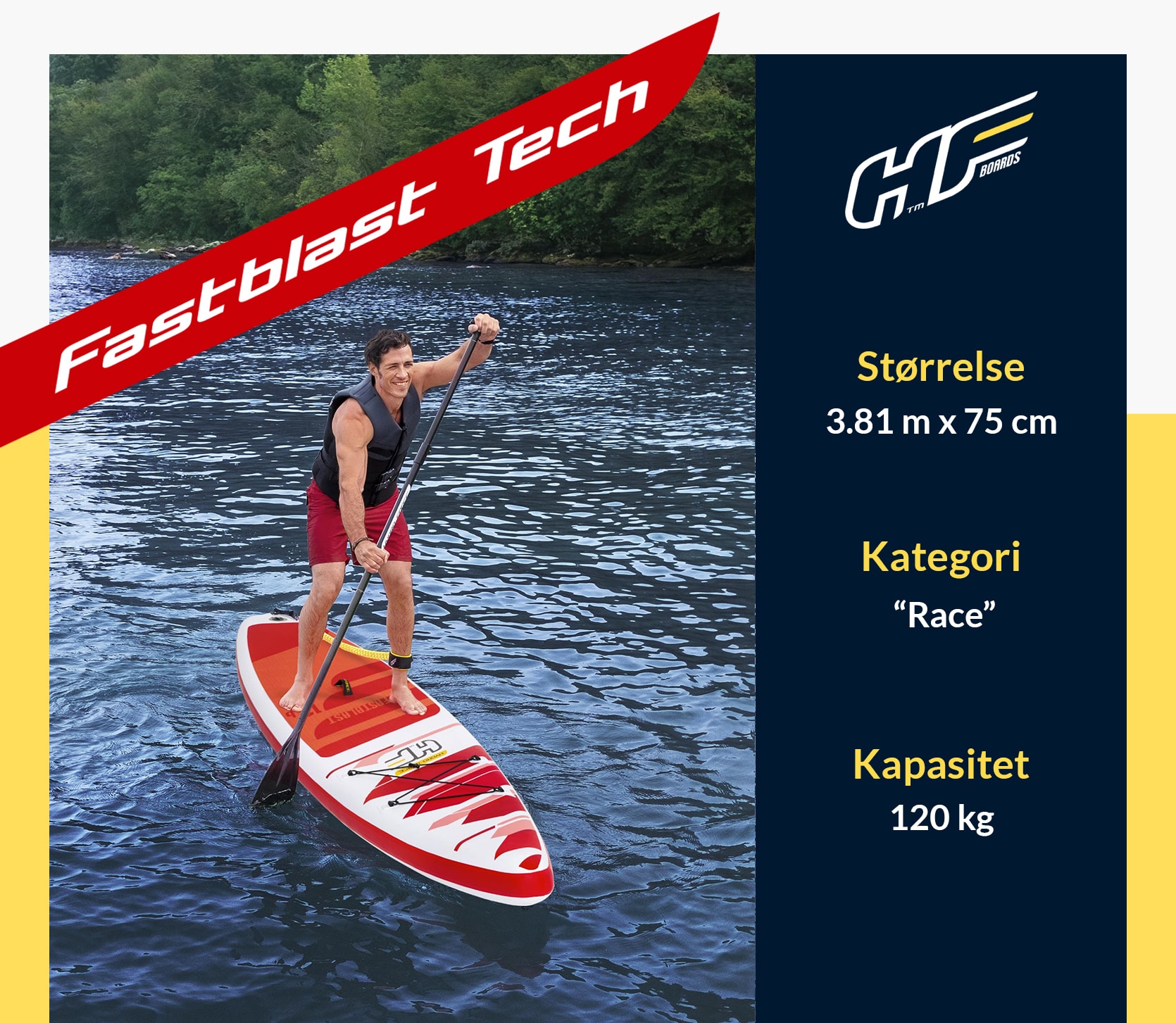 Fastblast Tech Sup brett fra Hydro-Force