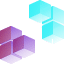 ai-icon-06 Icon of cubes linked to each others