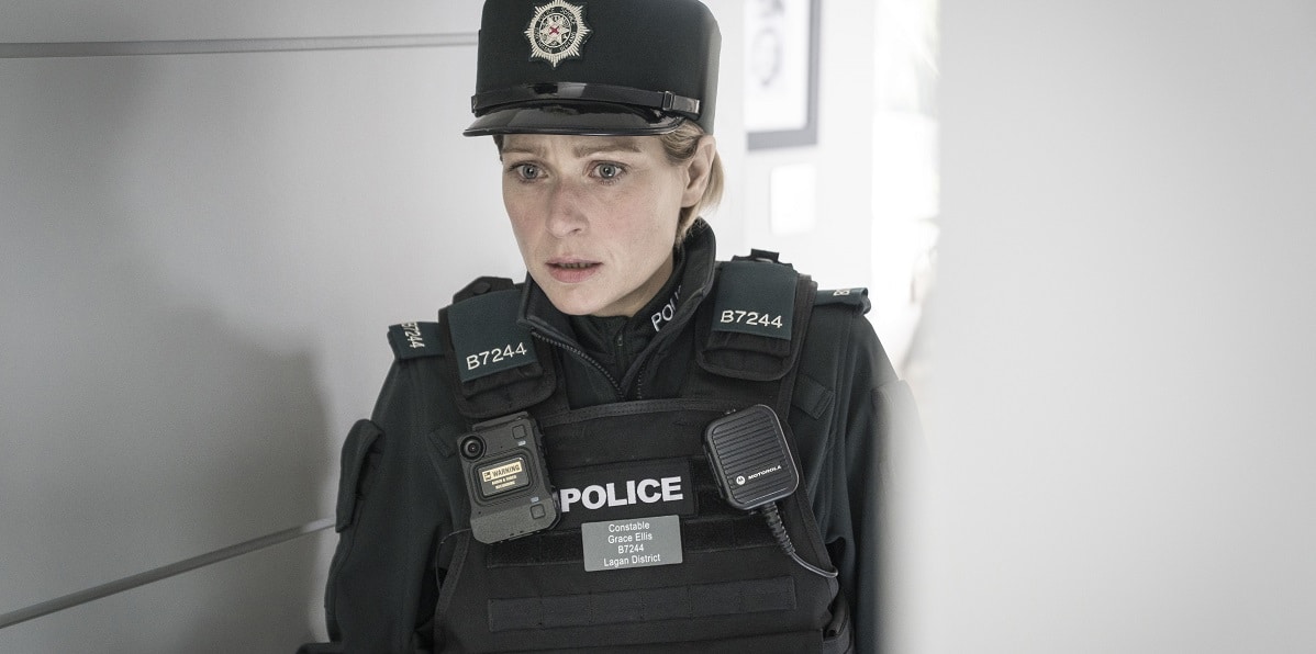 Sian Brooke as officer Grace in Blue Lights