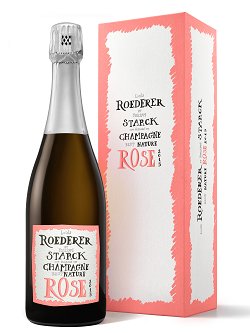 Rosé Champagne - Louis Roederer et Philippe Starck Brut Nature Rosé 2015.