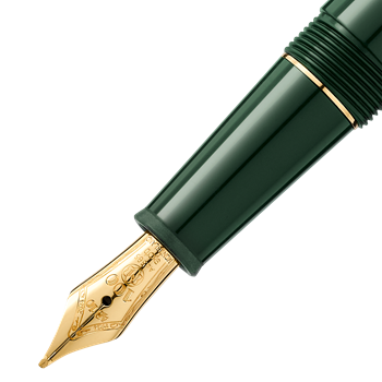 Close up of Montblanc fountain pen, Meisterstück collection
