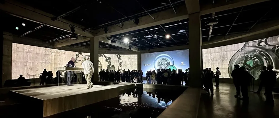 Ricardo Guadalupe, CEO of Hublot with Daniel Arsham, launch of Hublot Droplet
