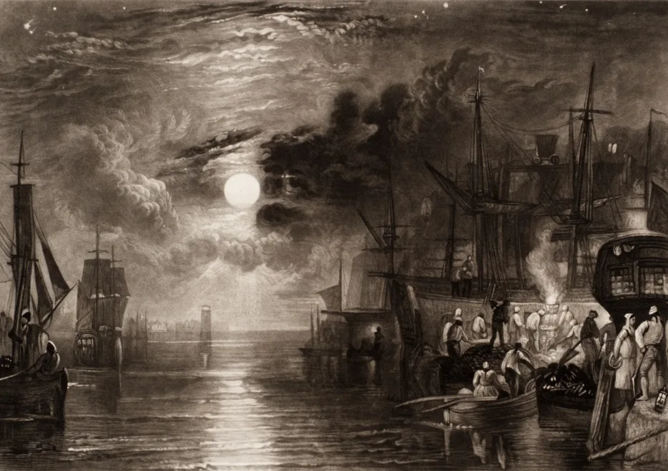 World of Care: Turner and the Environment. Shields on the River Tyne, engraved by C. Turner, 1823. © Tate. 