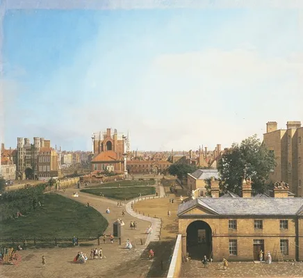 Canaletto, Whitehall and the Privy Garden from Richmond House, Goodwood Estate.