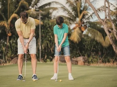 The putting green at Trou aux Biches Beachcomber 